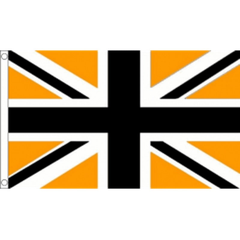5x3 UK Flag Black & Orange Flag