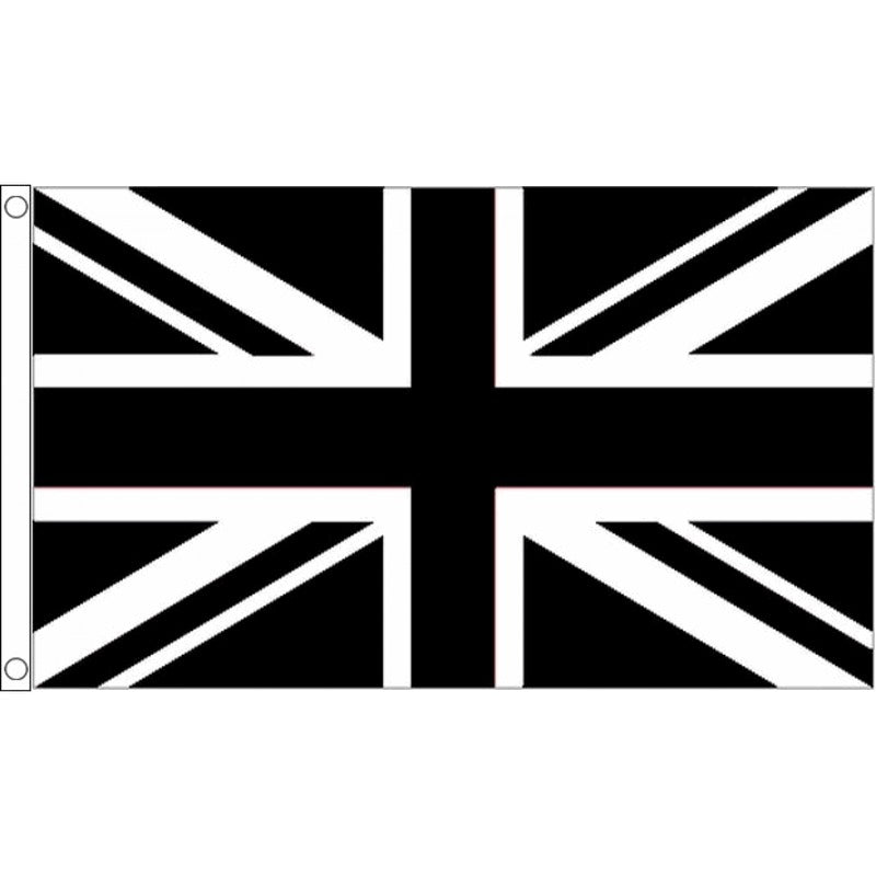 5x3 UK Flag Black & White Flag