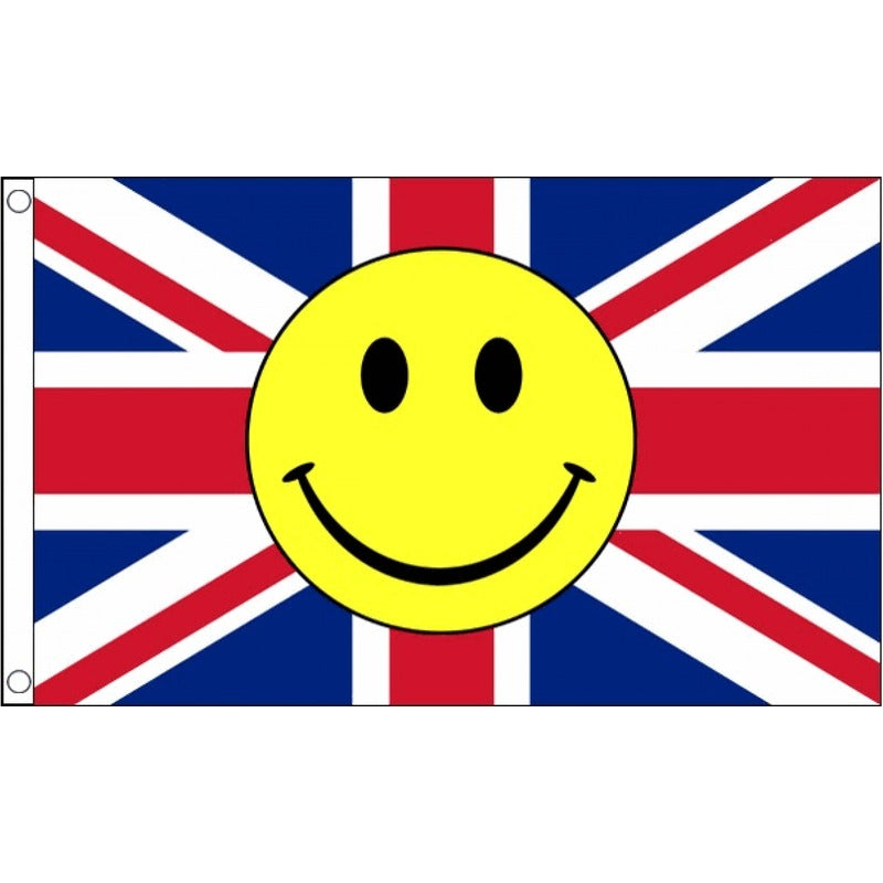5x3 UK Flag Smiley Flag