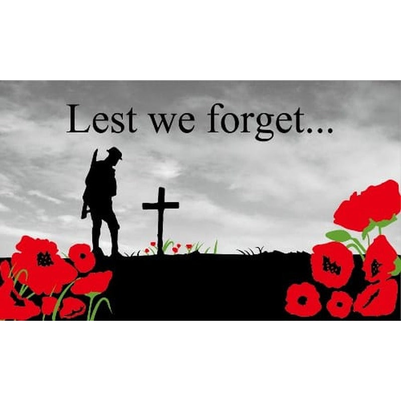 5x3 Lest We Forget Flag