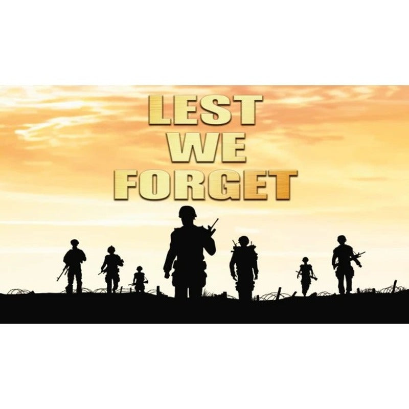 5x3 Lest We Forget Golden Flag