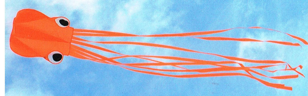 Orange Octofoil Octopus Kite