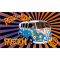 5x3 Peace & Love Campervan Flag