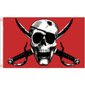 5x3 Crimson Skull Flag