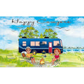 5x3 Happy Campers Campervan Flag