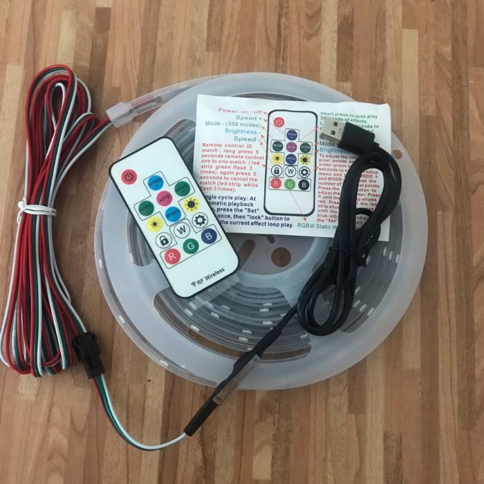 USB 5m Digital Dream Chasing Remote Controlled LED Strip Lights