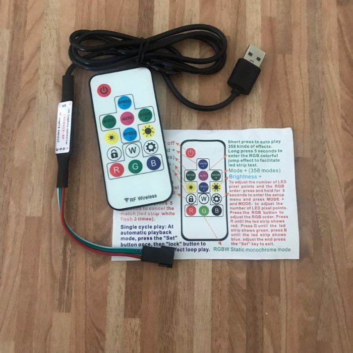 USB 5m Digital Dream Chasing Remote Controlled LED Strip Lights