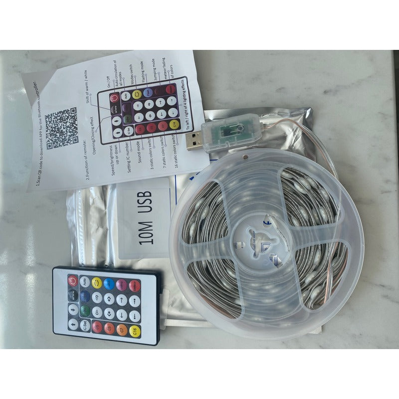 USB 10m Dream Chasing Led Flagpole Rope Lights (operated by USB Button, Remote Control or App)