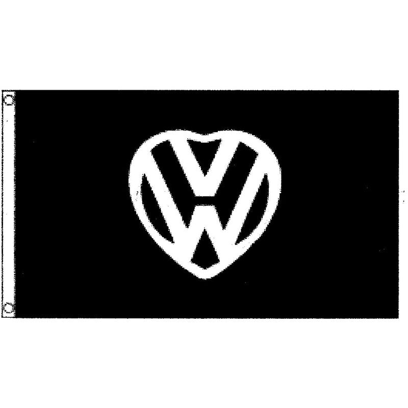 5x3 Love VW Black & White Flag