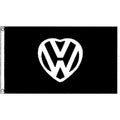 5x3 Love VW Black & White Flag