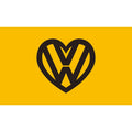5x3 Love VW Black & Orange Flag