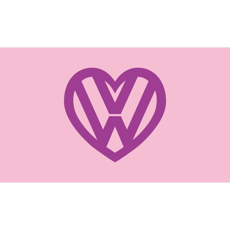 5x3 Love VW Pink & Purple Flag