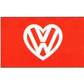 5x3 Love VW Red & White Flag